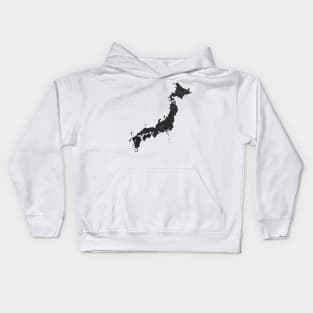 Japan with Prefectures Kids Hoodie